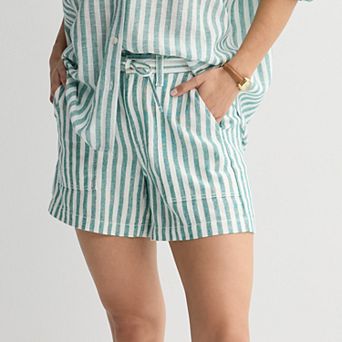 Women's Sonoma Goods For Life® Mid Rise Linen Shorts