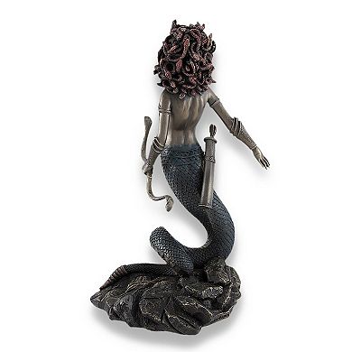 Bronzed Medusa with Double Snake Bow and Arrows Statue