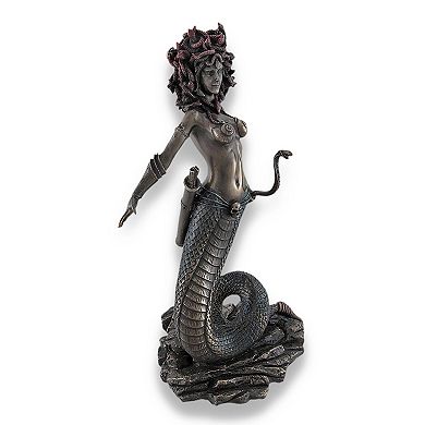 Bronzed Medusa with Double Snake Bow and Arrows Statue