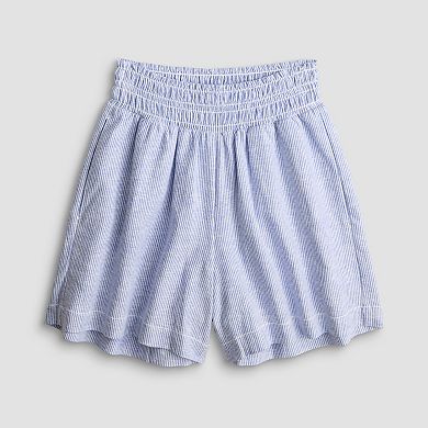 Women's Sonoma Goods For Life® Smocked Waist Linen Shorts
