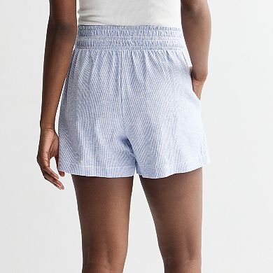 Women's Sonoma Goods For Life® Smocked Waist Linen Shorts