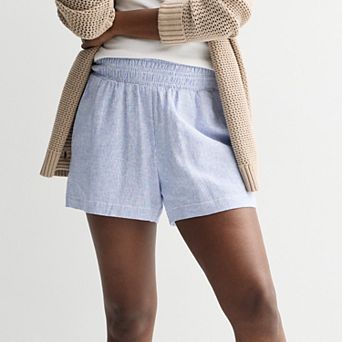 Women's Sonoma Goods For Life® Smocked Waist Linen Shorts