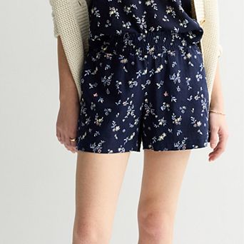 Women's Sonoma Goods For Life® Smocked Waist Linen Shorts