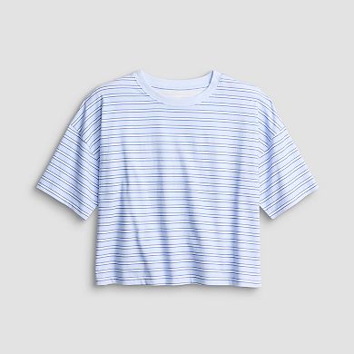 Juniors' SO® Short Sleeve Boxy Cropped T-Shirt