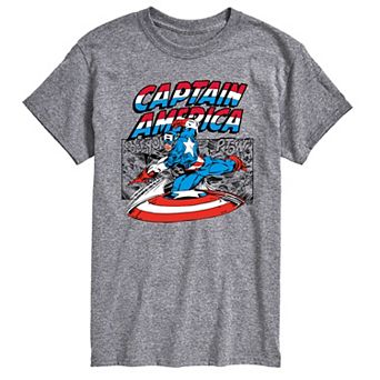 Men's Marvel Captain America Comic Panel Graphic Tee