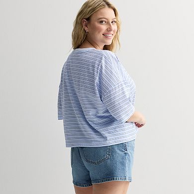 Juniors' Plus Size SO® Boxy Crop T-Shirt