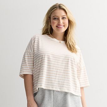 Juniors' Plus Size SO® Boxy Crop T-Shirt