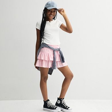 Girls 7-20 SO® Tiered Ruffle Skort in Regular & Plus