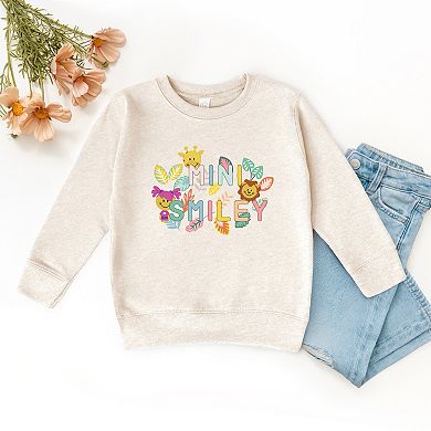 Mini Smiley Leaves - Toddler Graphic Sweatshirt