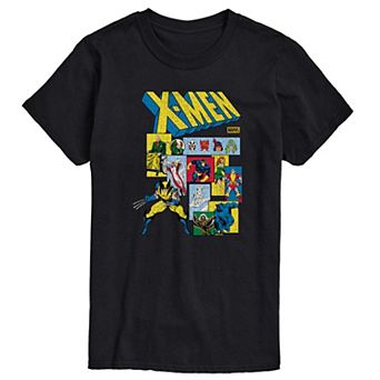 Men's Marvel X-Men Retro Comic Characters Graphic Tee