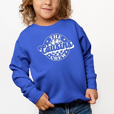 The Juniper Shop The Cousins Crew Checkered Toddler Sweatshirt