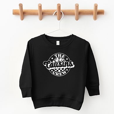 The Juniper Shop The Cousins Crew Checkered Toddler Sweatshirt