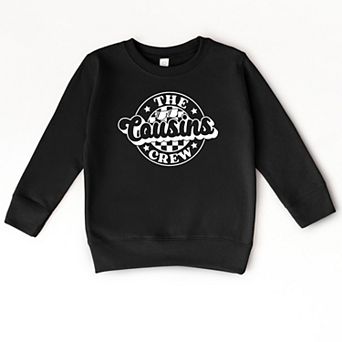 The Juniper Shop The Cousins Crew Checkered Toddler Sweatshirt