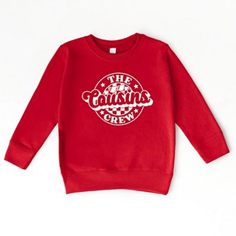 The Juniper Shop The Cousins Crew Checkered Toddler Sweatshirt