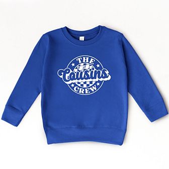 The Juniper Shop The Cousins Crew Checkered Toddler Sweatshirt