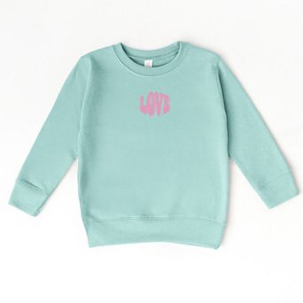 The Juniper Shop Embroidered Love Bold Toddler Sweatshirt