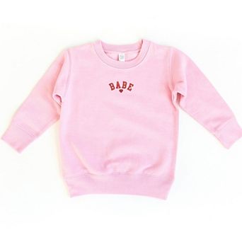 The Juniper Shop Embroidered Babe Heart Toddler Sweatshirt