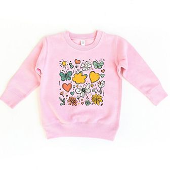 The Juniper Shop Flowers and Butterflies Toddler Sweatshirt