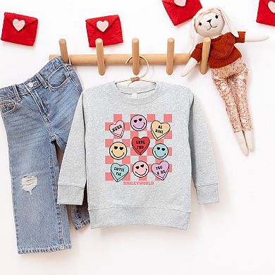 The Juniper Shop SmileyWorld Candy Heart Smile Solid Toddler Sweatshirt