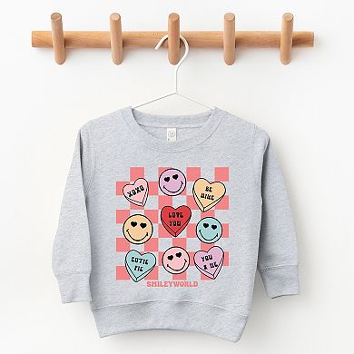 The Juniper Shop SmileyWorld Candy Heart Smile Solid Toddler Sweatshirt