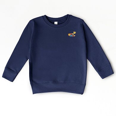 The Juniper Shop Mini Smiley Let's Go Exploring Front and Back Toddler Sweatshirt