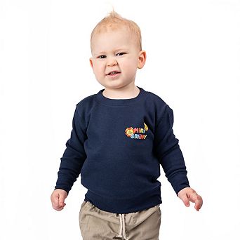 The Juniper Shop Mini Smiley Let's Go Exploring Front and Back Toddler Sweatshirt