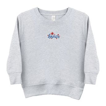 The Juniper Shop Embroidered America Stars Toddler Sweatshirt
