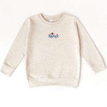 The Juniper Shop Embroidered America Stars Toddler Sweatshirt