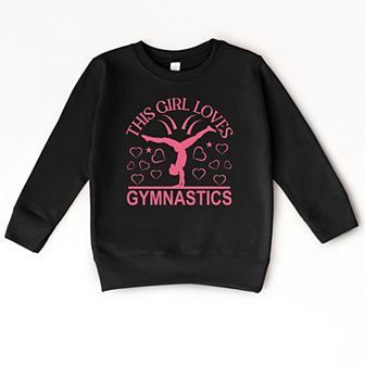 The Juniper Shop This Girl Loves Gymnastics Toddler Sweatshirt