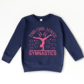 The Juniper Shop This Girl Loves Gymnastics Toddler Sweatshirt