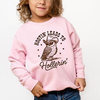 The Juniper Shop Hootin' Leads To Hollerin' Owl Toddler Sweatshirt