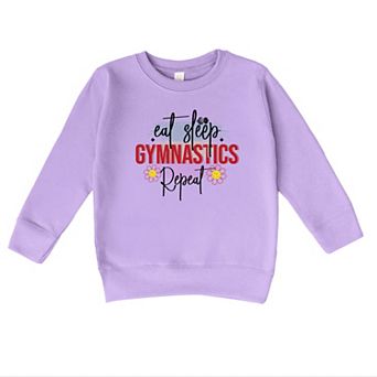 The Juniper Shop Eat Sleep Gymnastics Repeat Toddler Sweatshirt