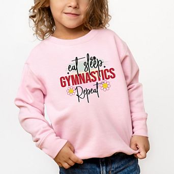 The Juniper Shop Eat Sleep Gymnastics Repeat Toddler Sweatshirt