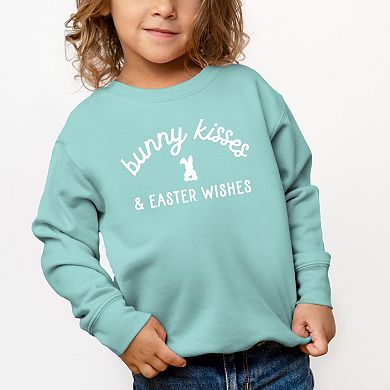 The Juniper Shop Bunny Kisses Easter Wishes Bunny Toddler Sweatshirt