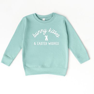 The Juniper Shop Bunny Kisses Easter Wishes Bunny Toddler Sweatshirt