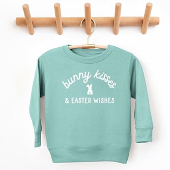 The Juniper Shop Bunny Kisses Easter Wishes Bunny Toddler Sweatshirt