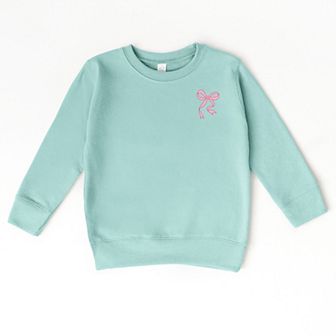 The Juniper Shop Pink Bow Outlined Toddler Sweatshirt
