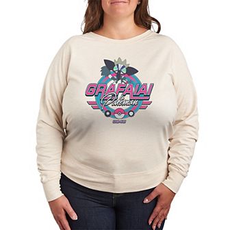 Plus Size Pokémon Grafaiai Racing French Terry Long Sleeve Tee