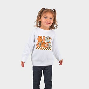 Big Sister Checkered - Toddler Graphic Sweatshirt