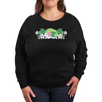 Plus Size Pokémon Shaymin Florals French Terry Long Sleeve Tee