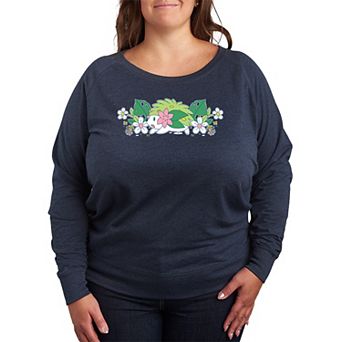 Plus Size Pokémon Shaymin Florals French Terry Long Sleeve Tee