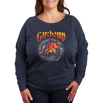 Plus Size Pokémon Garchomp Rocks French Terry Long Sleeve Tee