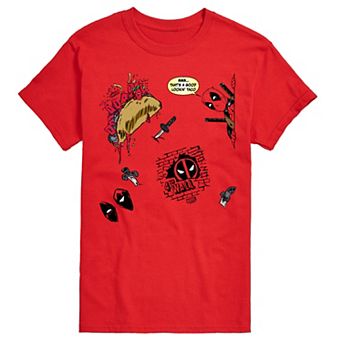 Men's Marvel Deadpool Collage Graphic Tee