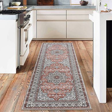 Area Rugs - Ultra-Thin Washble Rug, Stain Resistant Anti Slip Backing Rugs for Living Room