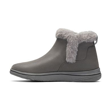 Clarks® Cloudsteppers Breeze Faux Fur Women's Slip-On Ankle Boots