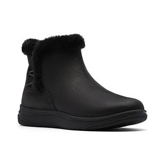 Clarks® Cloudsteppers Breeze Faux Fur Women's Slip-On Ankle Boots