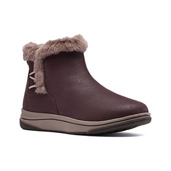 Clarks® Cloudsteppers Breeze Faux Fur Women's Slip-On Ankle Boots