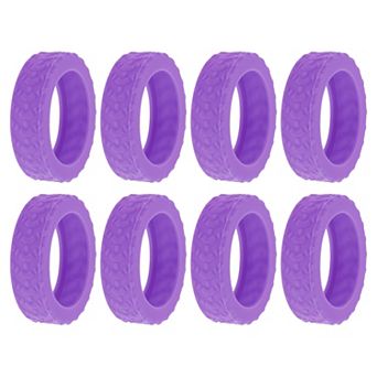 8 pc Luggage Wheel Protection Cover, Suitcase Wear-Resistant Noise Reduction Wheel Cover 2.05"x0.55"