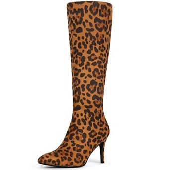 Pointed Toe Stiletto Heel Knee High Boots for Women