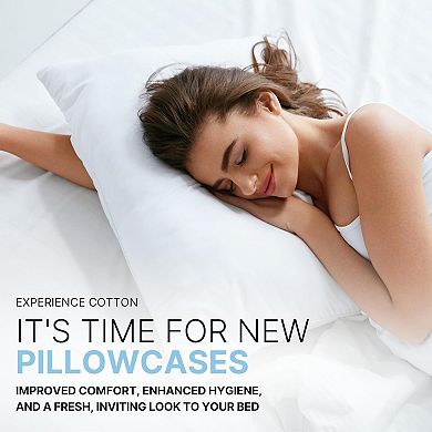 Pillowcase Set of 2, 400 Thread Count 100% Cotton